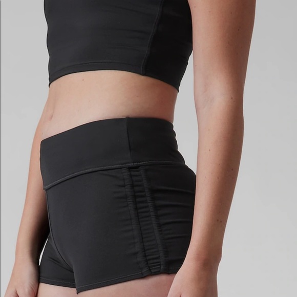 - ATHLETA SAND SPRINT SWIM LAND/ WATER SPORT SHORT BLACK NWT - Picture 2 of 5